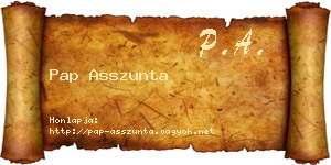 Pap Asszunta névjegykártya